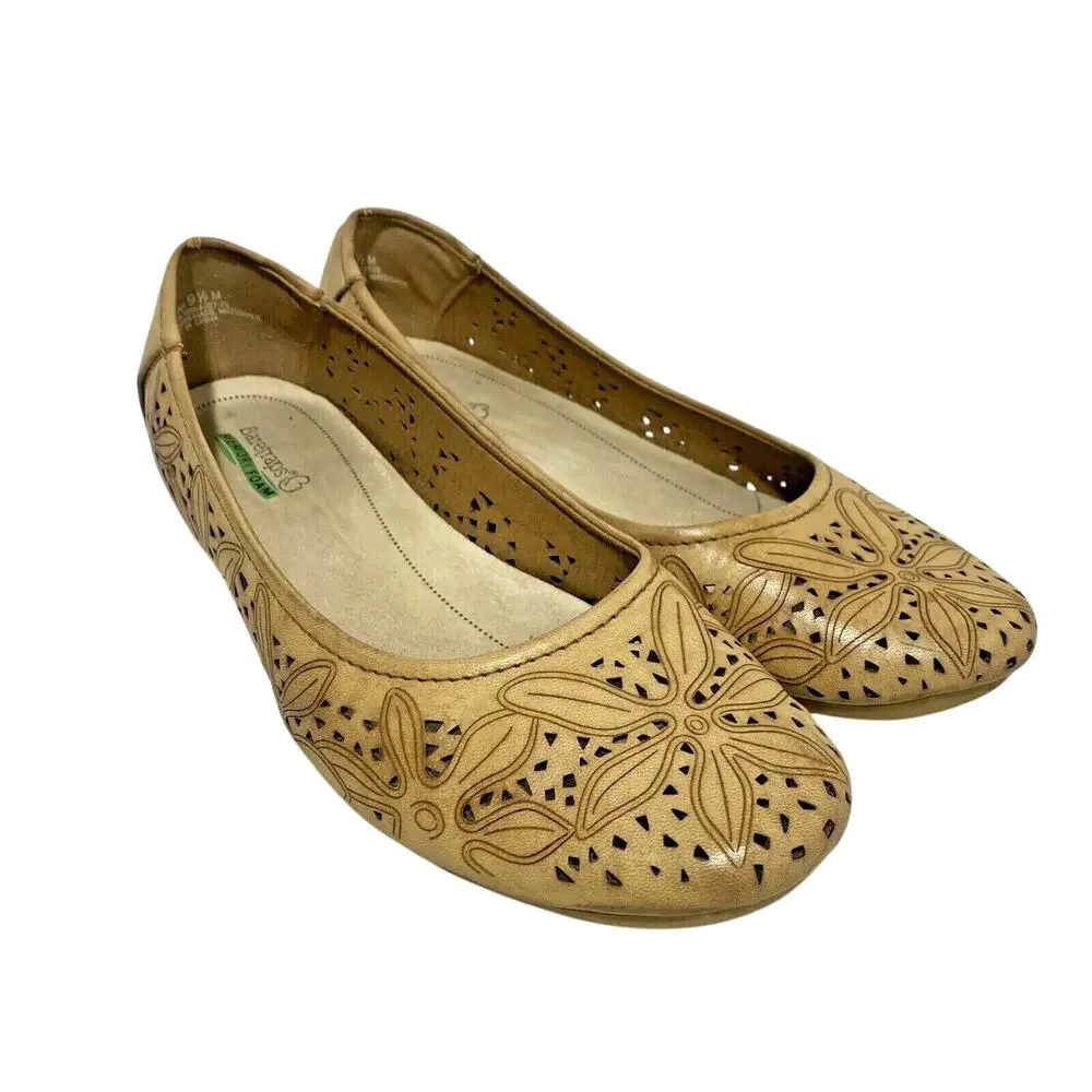 Beartraps Mariah Memory Foam flats US 9.5M shoes laser cut slipon cute casual